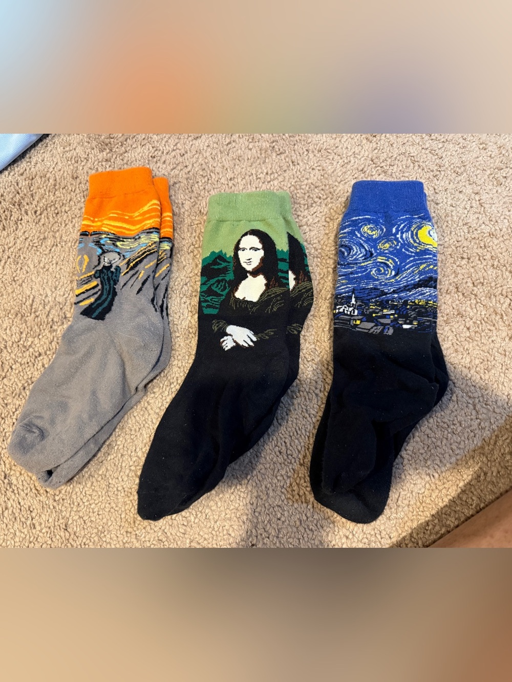 Trio of women’s Art work socks 🧦